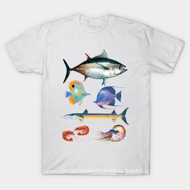 Fish Poster with Tuna T-Shirt by TrevorIrvin